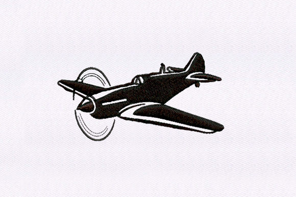 Airplane Silhouette: Bold Embroidery for Craft Fairs