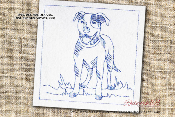 American Pit Bull Terrier Redwork: A Designer’s Review