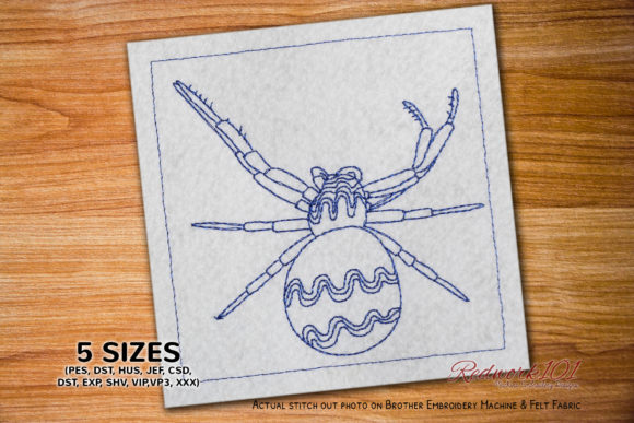 Crab Shaped Thomisidae Redwork: Business Merch Review