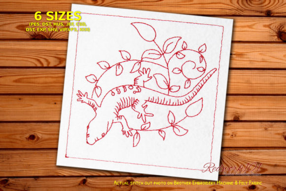 Gekkota Lizard Redwork: Elegant Embroidery Review