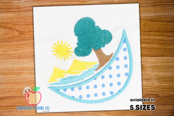 Moon with Nature Scene: An Embroidery Review